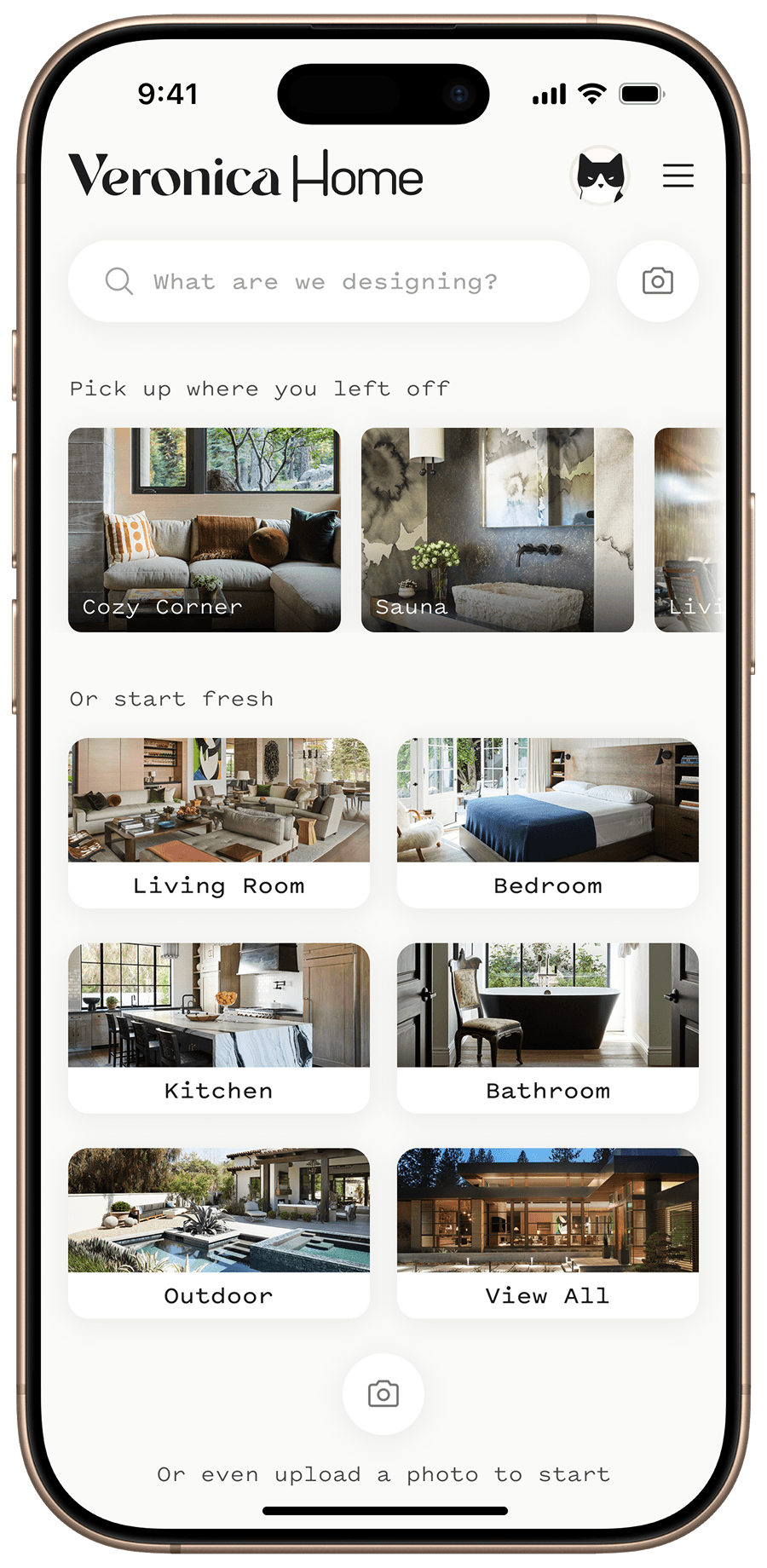 App search interface