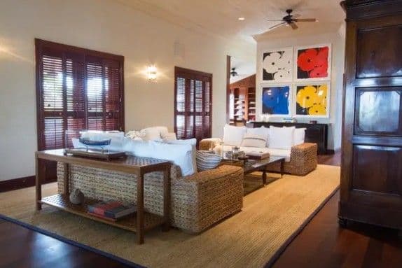 Wicker, Wood & Bold Art: Breaking Down the Tropical Chic Living Room