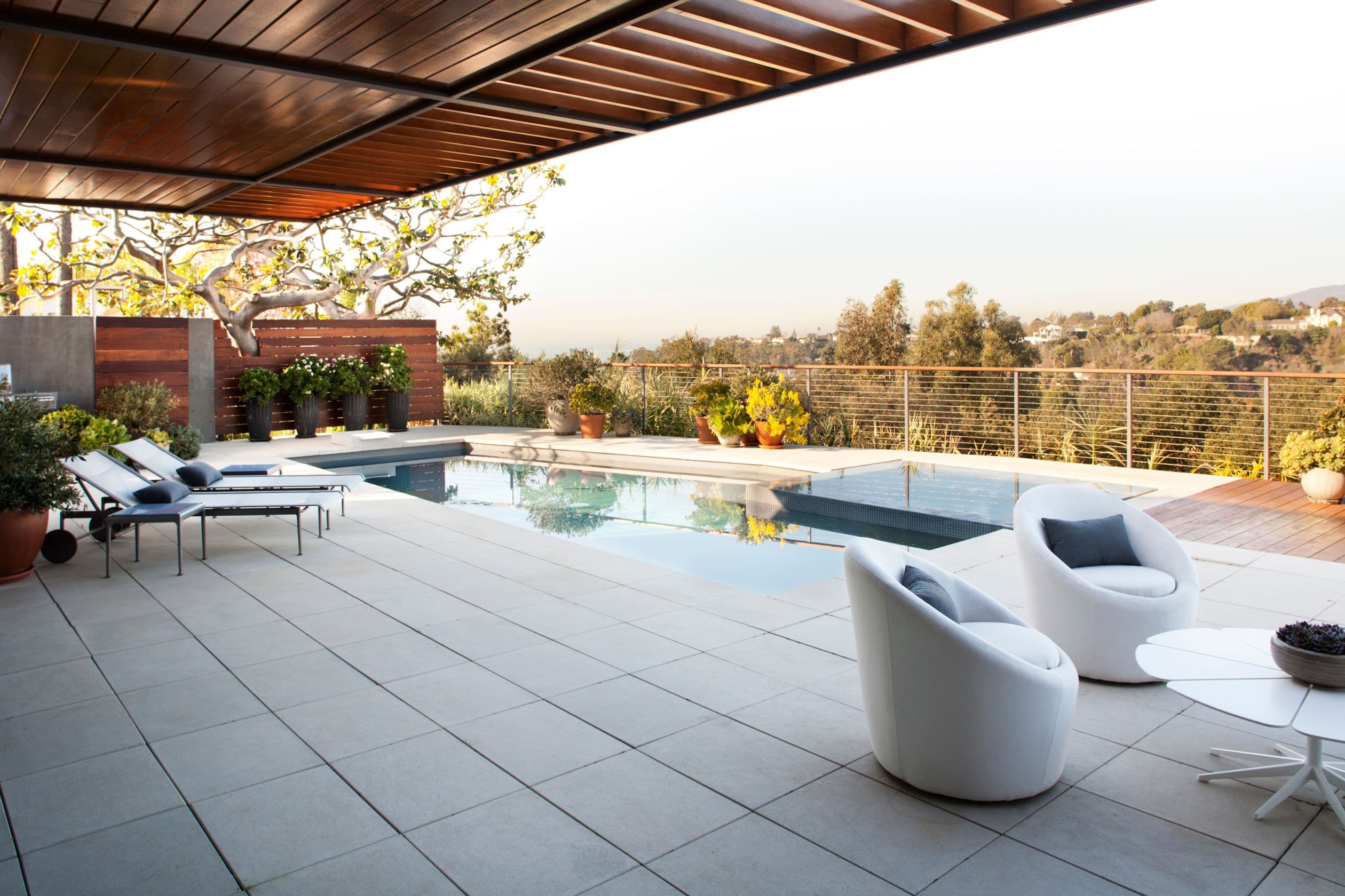 Modern Outdoor Living: Get This Dreamy Hillside Pool Patio Look
